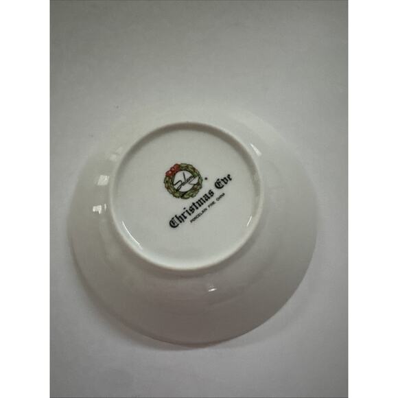 Vintage 2pc Set Salem China Christmas Eve Porcelain Bowls Holiday Dinnerware - Picture 3 of 9